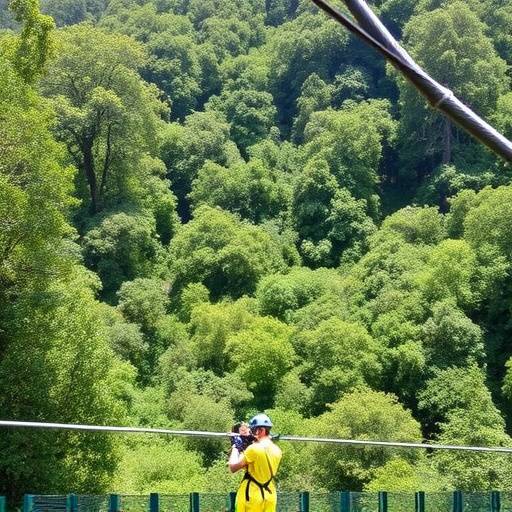 Adventurous group ziplining through the Tsitsikamma forest canopy