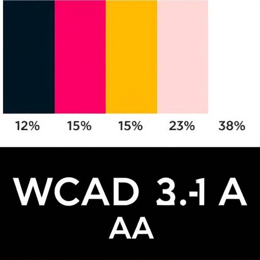 Example of sufficient and insufficient color contrast, highlighting the WCAG 2.1 AA requirements.