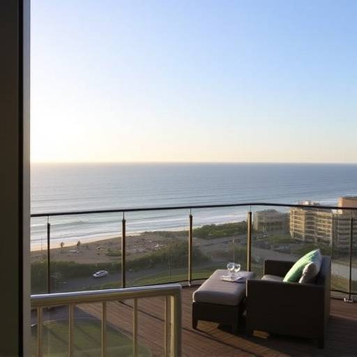 Exterior of the Radisson Blu Hotel in Port Elizabeth (Gqeberha) with ocean views