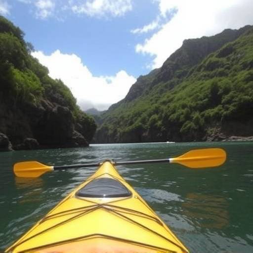 People kayaking along the Storms River Mouth in Tsitsikamma National Park