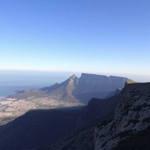 Scenic view of Table Mountain overlooking Cape Town
